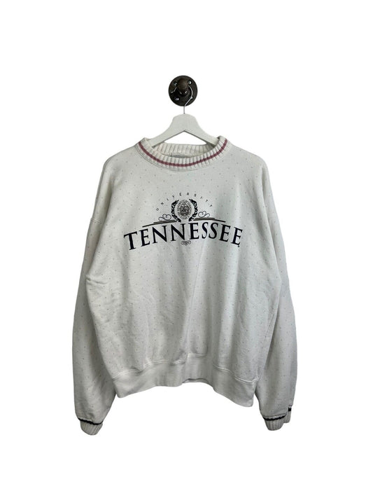 Vintage 90s University Of Tennessee NCAA Spellout Graphic Sweatshirt Size XL