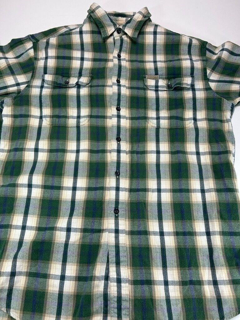 Chaps Ralph Lauren Plaid Double Pocket Long Sleeve Button Up Shirt Size Large