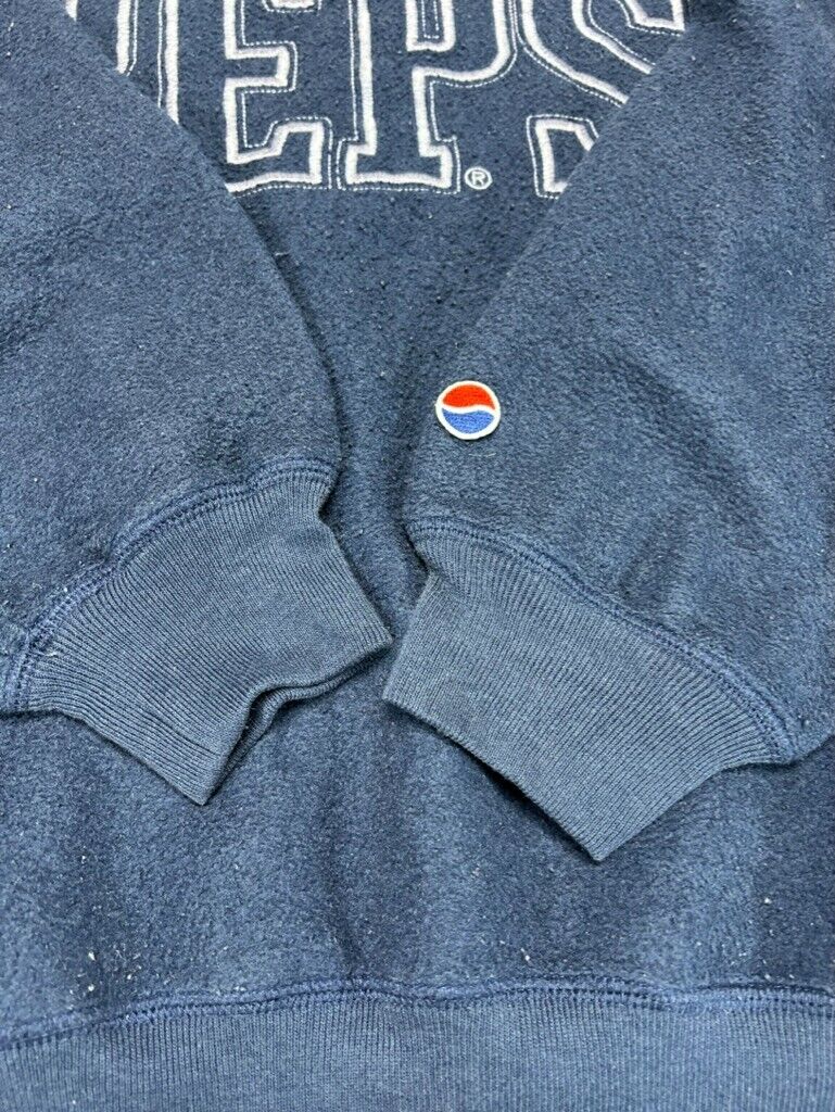 Vintage Pepsi Embroidered Spellout Snack Promo Crewneck Sweatshirt Size Medium