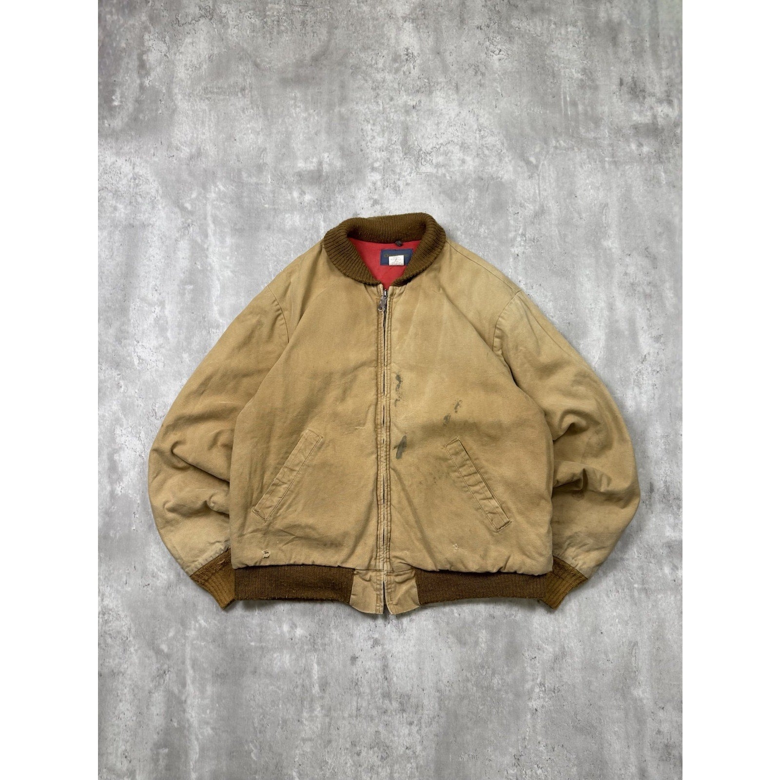 Vintage Osh Kosh Quilted Lined Duck Canvas Workwear Jacket Size XL