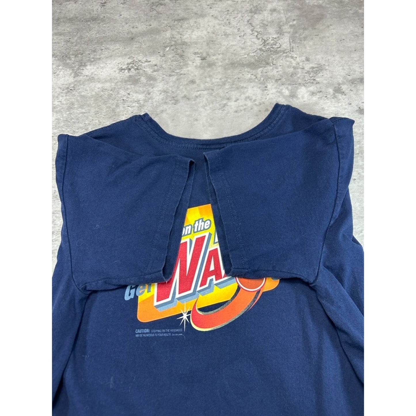 Vintage 90s Nike Womens Basketball She Keeps A Clean House T-Shirt Size XL Blue