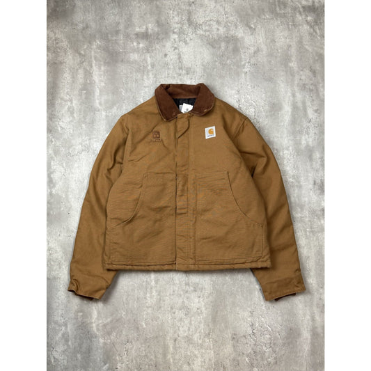 Vintage Carhartt Quilted Lined Canvas Workwear Cropped Arctic Jacket Size XL