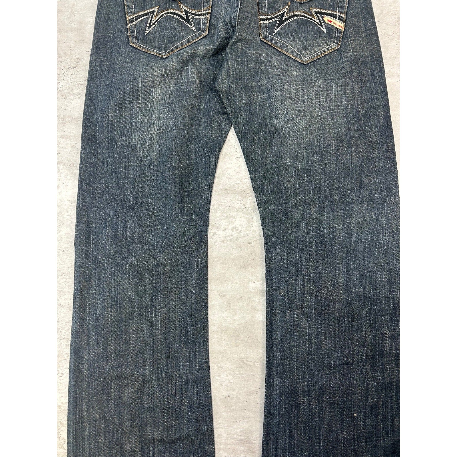 Vintage Y2K Parasuco Dark Wash Denim Straight Fit Pants Size 34