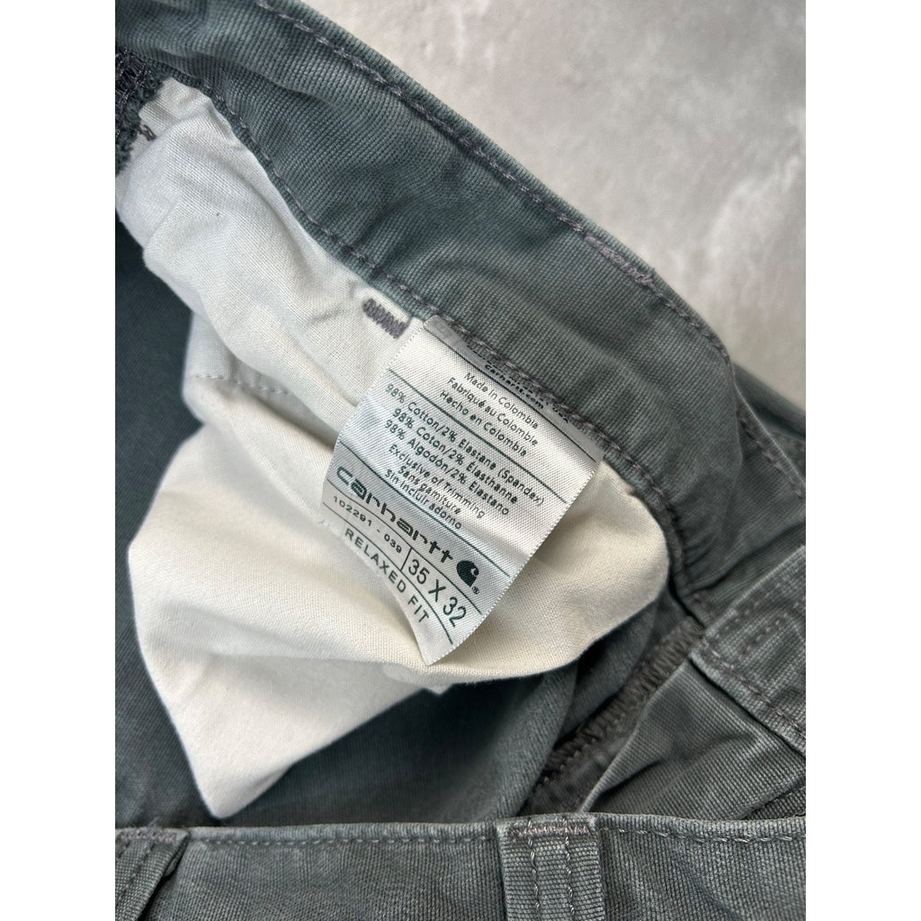 Carhartt Relaxed Fit Canvas Workwear Five Pocket Pants Size 34 Green