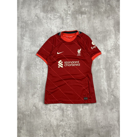 Vintage Womens Liverpool LFC #18 Nike Soccer Jersey Size Medium Red