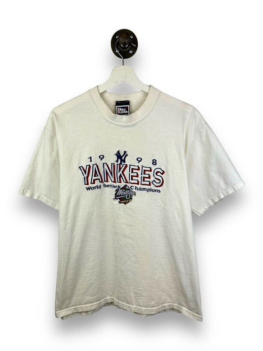 Vintage 1998 New York Yankees MLB World Champs Embroidered T-Shirt Sz Large 90s