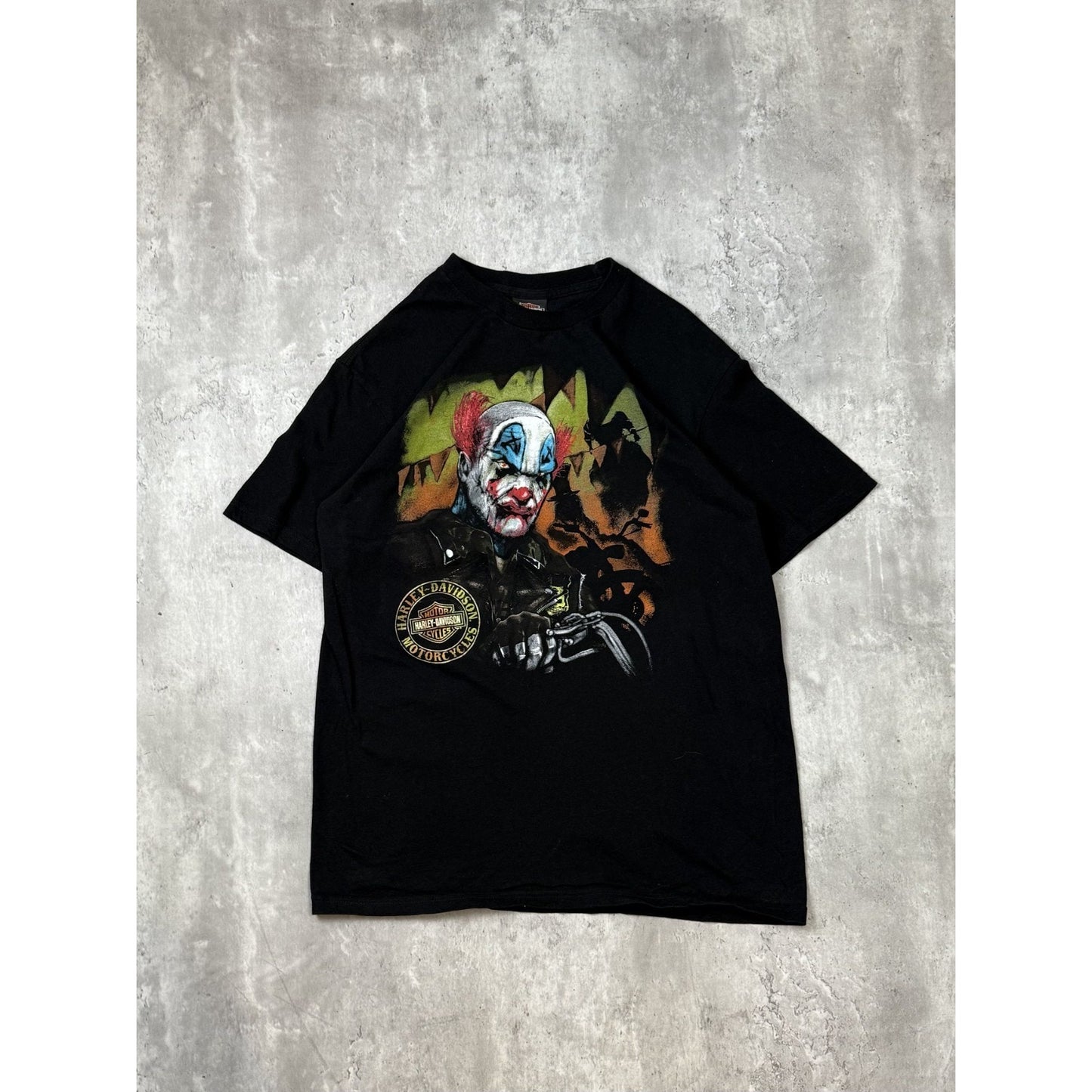 Harley Davidson Motorcycles Clown Graphic T-Shirt Size Large Black