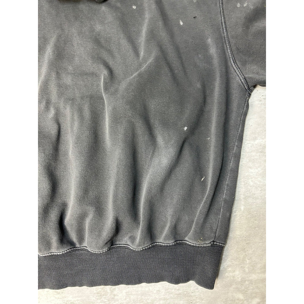 Vintage Harley Davidson Distressed Embroidered Logo Hooded Sweatshirt Size Large