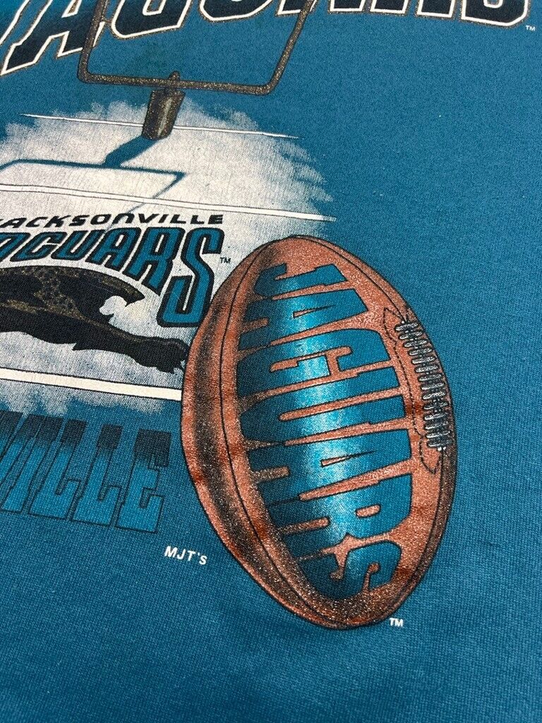 Vintage 1994 Jacksonville Jaguars NFL Big Graphic Hooded Sweatshirt Size 2XL 90s