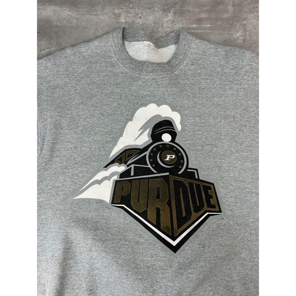 Vintage 90s Purdue Boilermakers NCAA Collegiate Graphic Sweatshirt Size Large