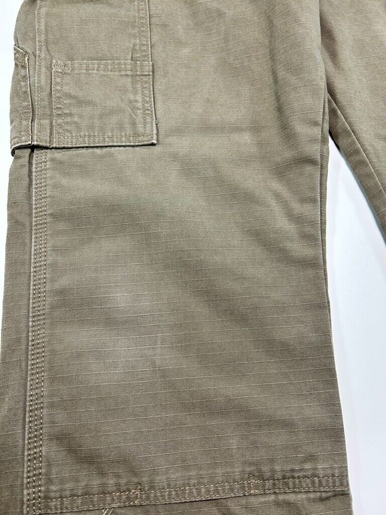 Wrangler Riggs Plaid Lined Ripstop Canvas Workwear Carpenter Cargo Pants Size 32