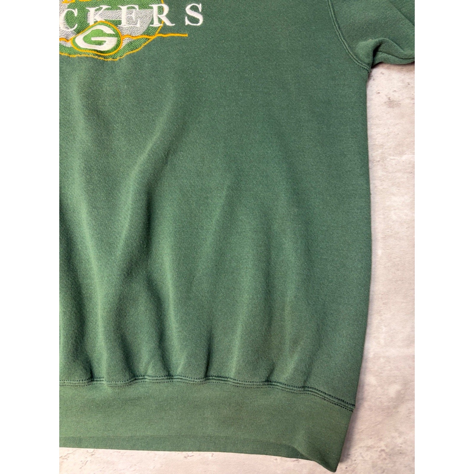 Vintage 90s Green Bay Packers NFL Embroidered Spellout Sweatshirt Size XL