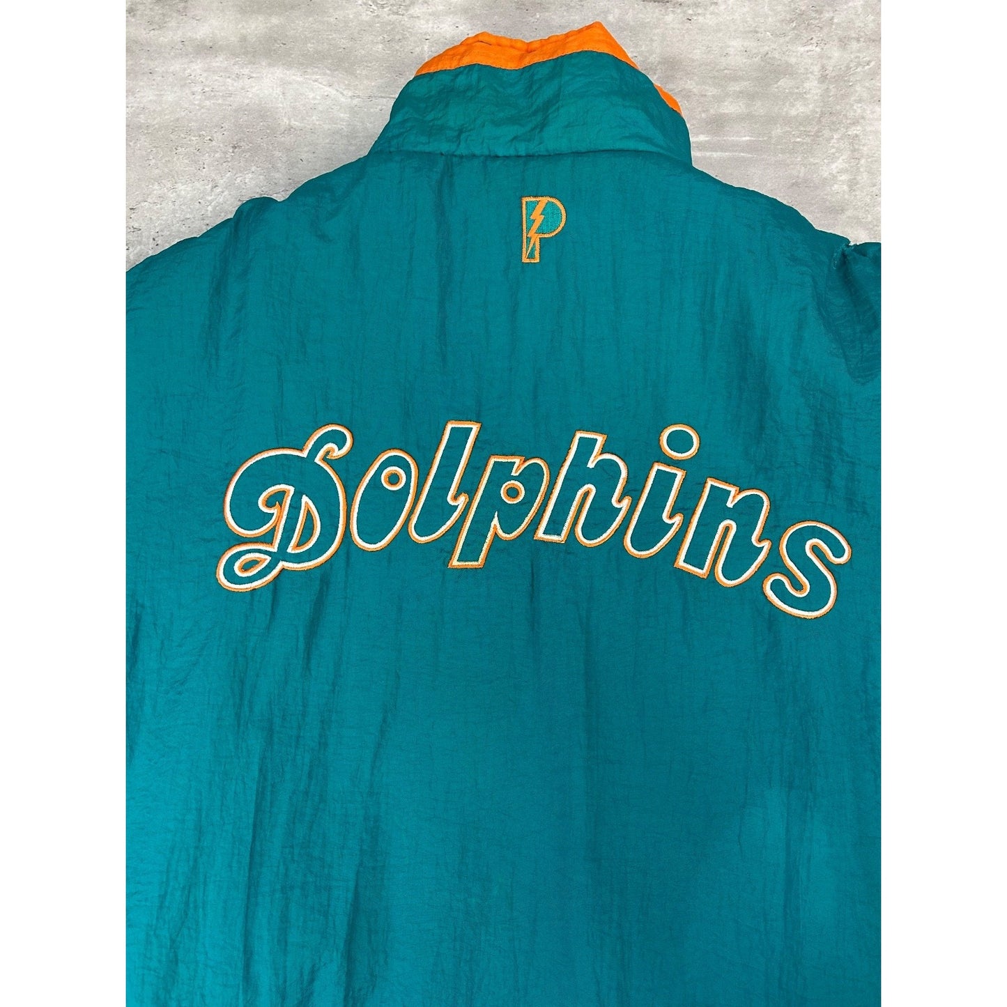 Vintage 90s Miami Dolphins NFL Reversible Insualted Full Zip Jacket Size 2XL