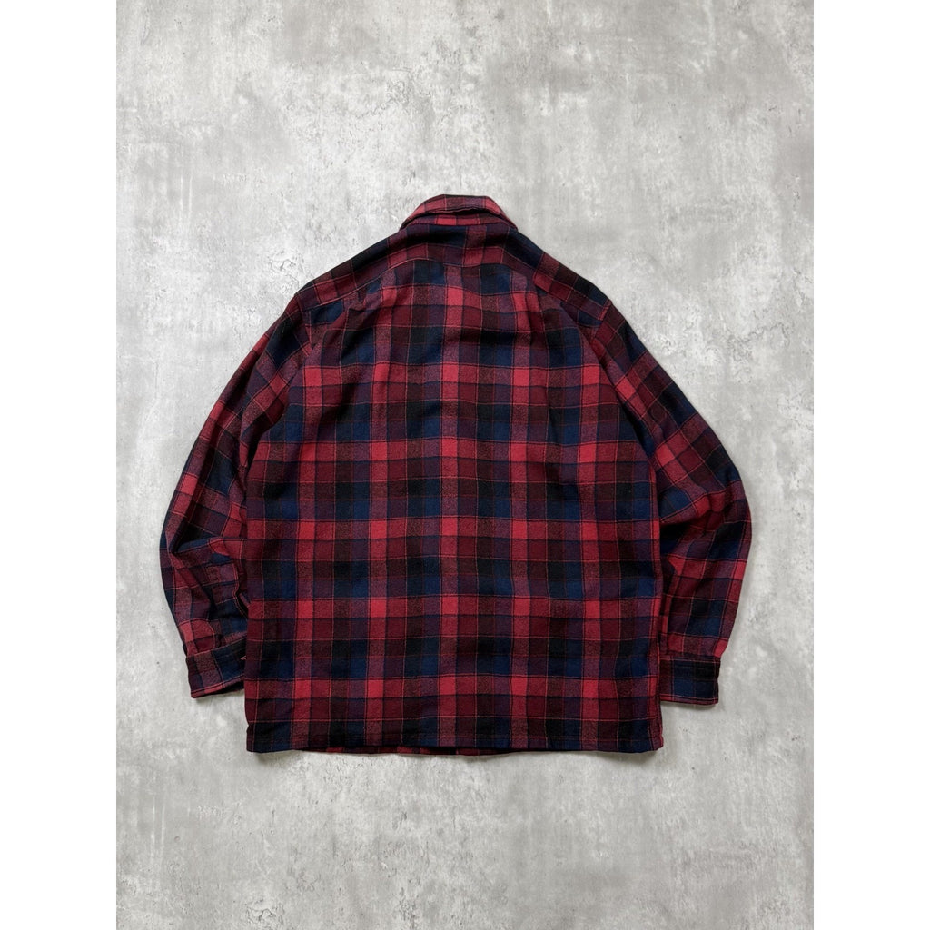Vintage 80s/90s Pendleton Wool Plaid Long Sleeve Button Up Shirt Size Medium