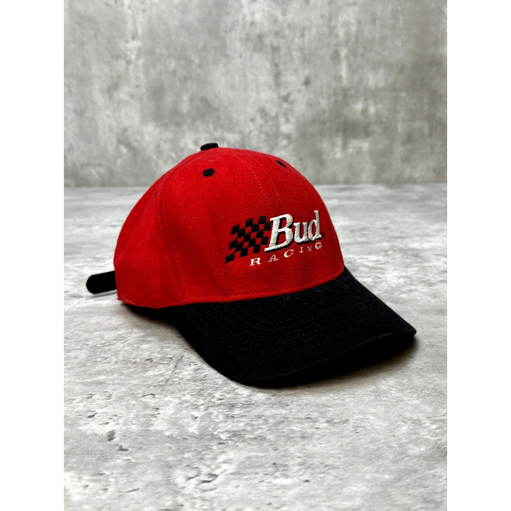 Vintage Bud Racing Nascar Embroidered Logo Strapback Hat OSFA