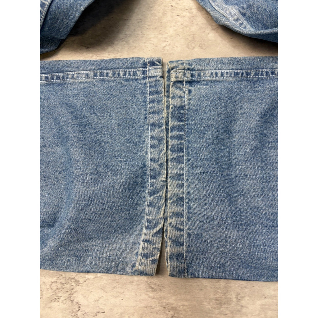 Vintage Y2K Womens Phat Farm Embroidered Logo Medium Wash Denim Pants