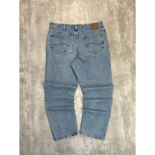 Vintage 90s Lee Regular Fit Light Wash Denim Pants Size 37 Blue