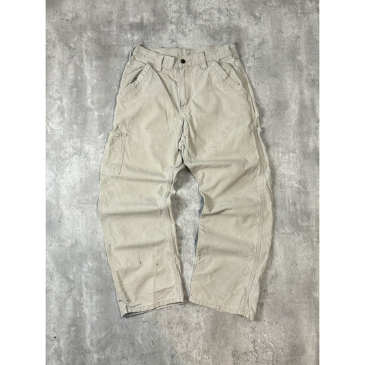 Vintage Carhartt Loose Original Fit Canvas Workwear Carpenter Pants Size 31