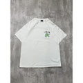 Stussy Spellout Flower Graphic White T-Shirt Size Large