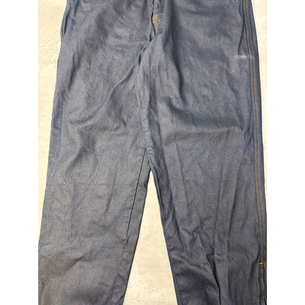 Vintage Y2K Fubu Contrast Embroiderey Dark Wash Wax Denim Pants Size 32