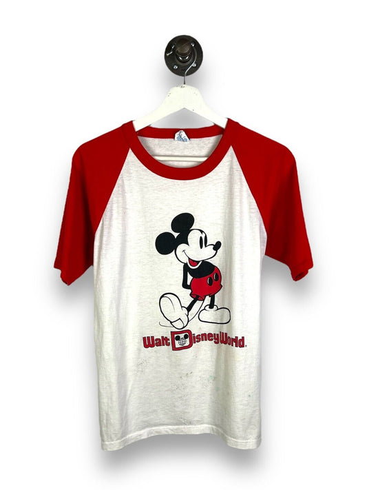 Vintage 80s Walt Disney World Mickey Mouse Cartoon Graphic T-Shirt Size Medium