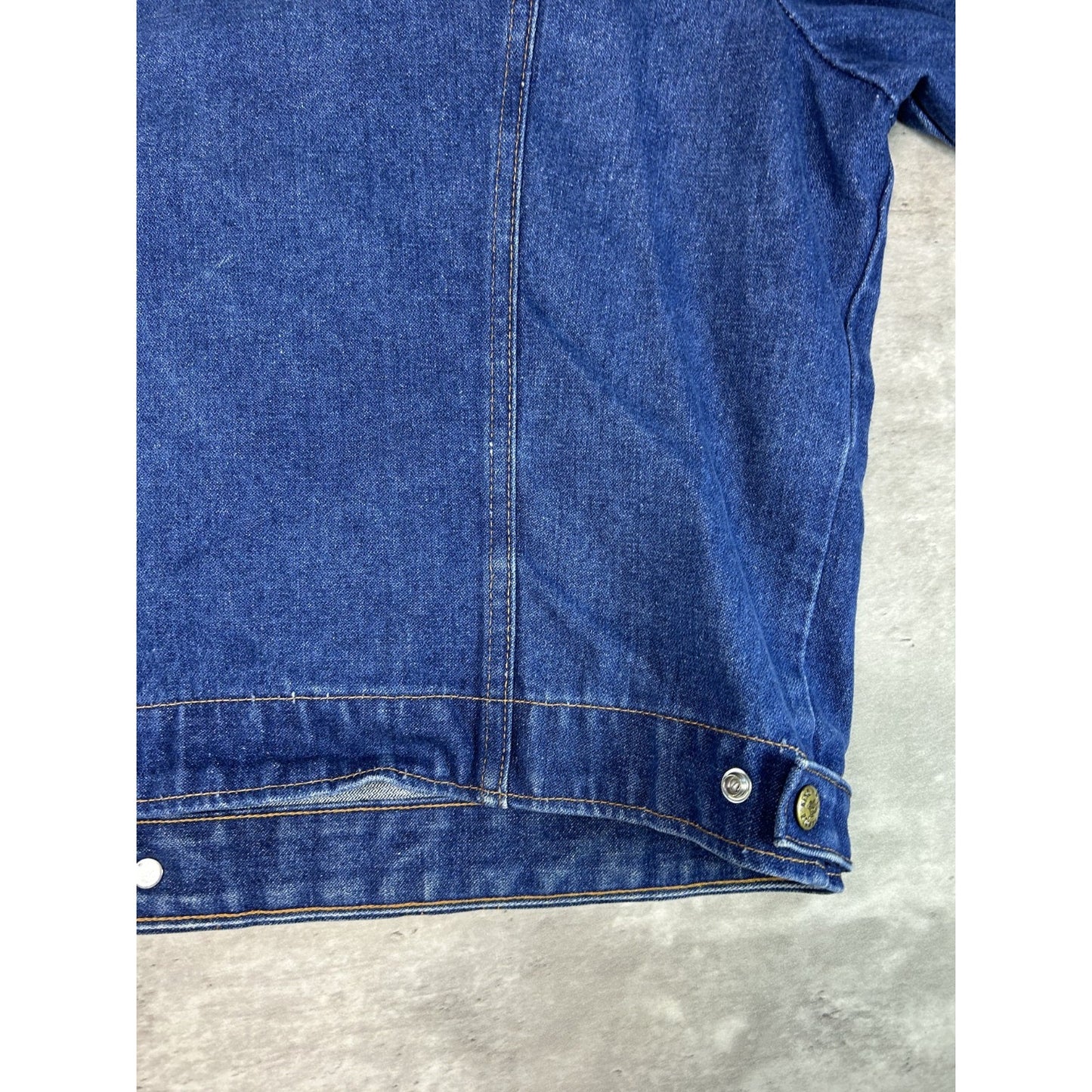 Vintage 80s Saddle King Dark Wash Denim Western Style Trucker Jacket Size XL