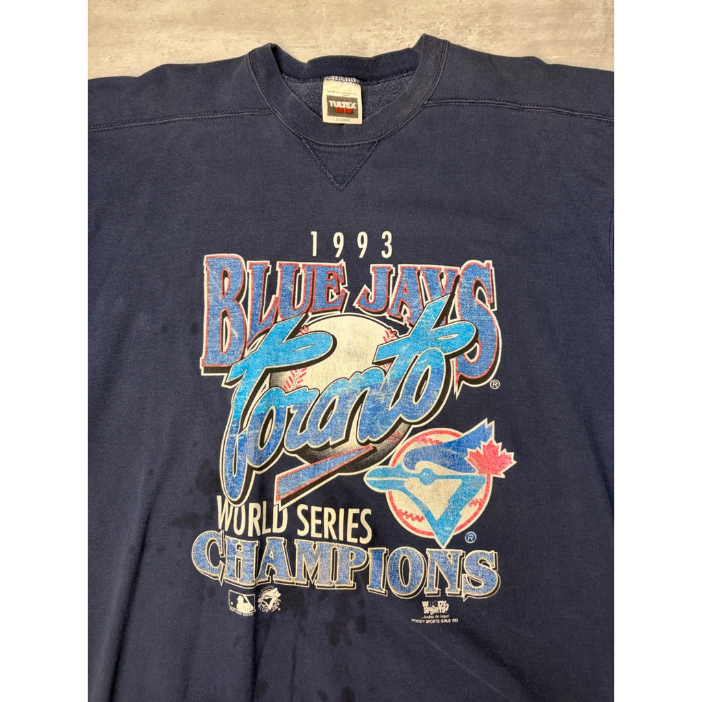 Vintage 1993 Toronto Blue Jays MLB World Series Champs Graphic Sweatshirt Sz XL