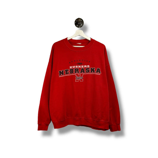 Vintage Nebraska Cornhuskers NCAA Collegiate Sweatshirt Size 2XL Red