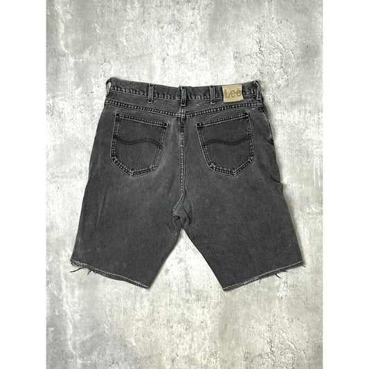 Vintage Lee Gray Wash Denim Shorts Size 35