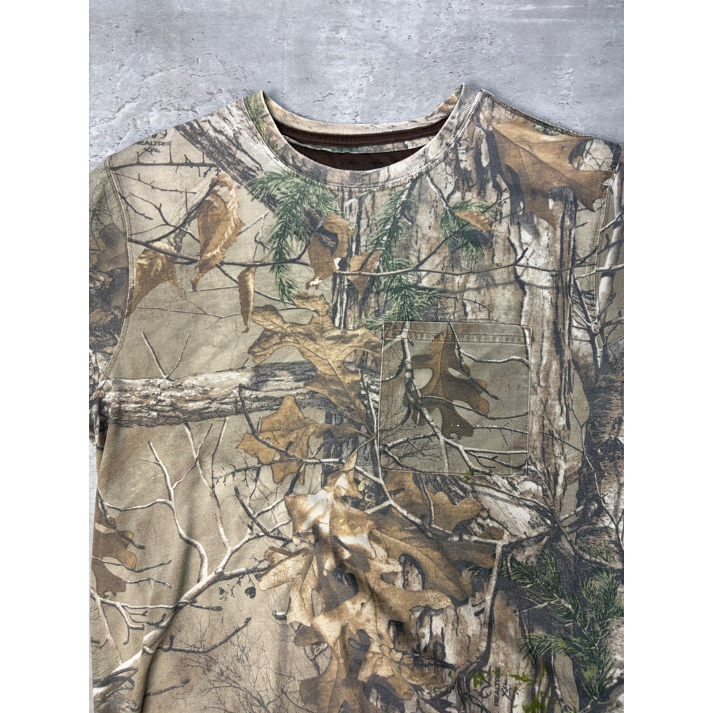 Vintage Street Legal Realtree Xtra Long Sleeve Camo Hunting T-Shirt Size Medium