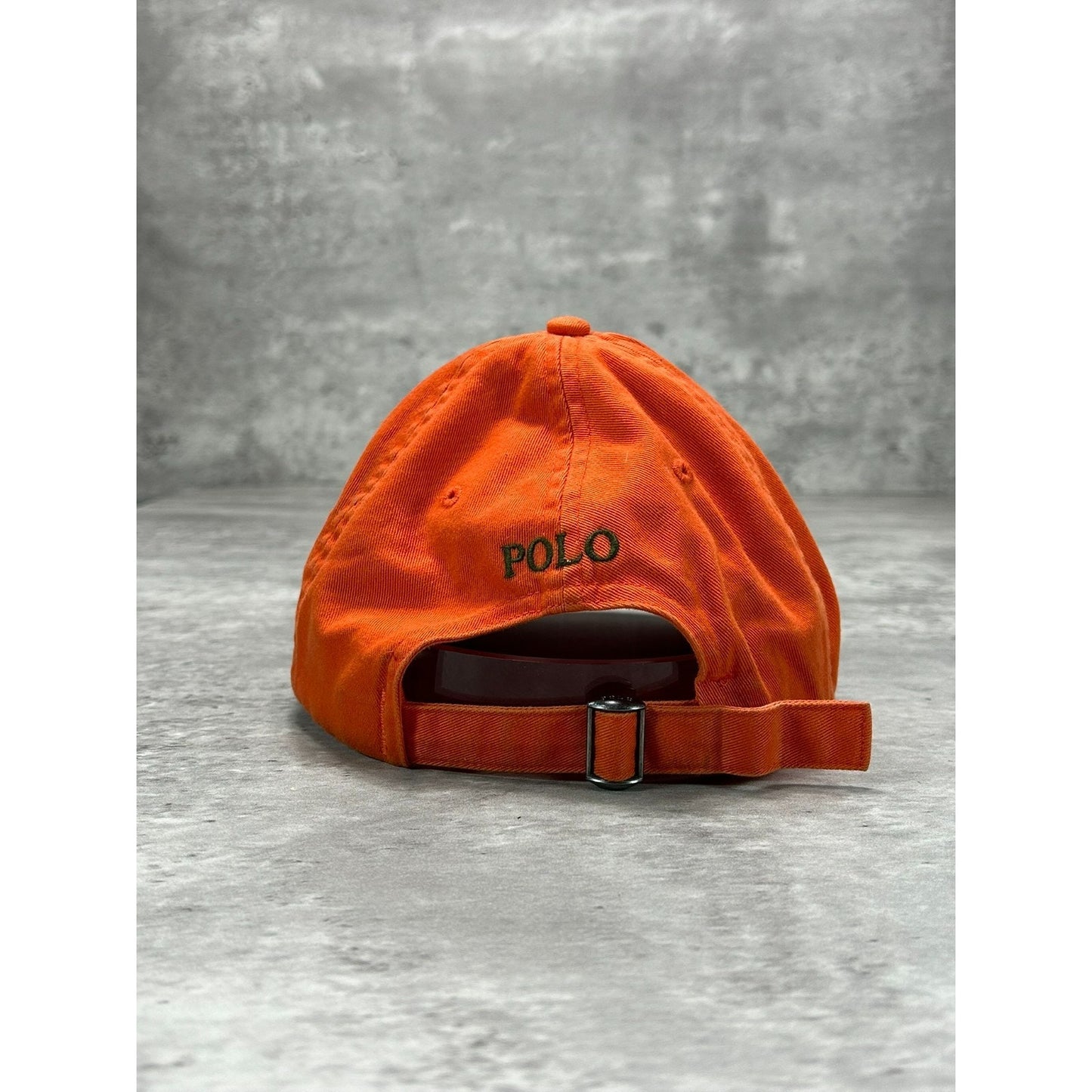 Vintage Polo Ralph Lauren Embroidered Pony Strapback Hat OSFA Orange