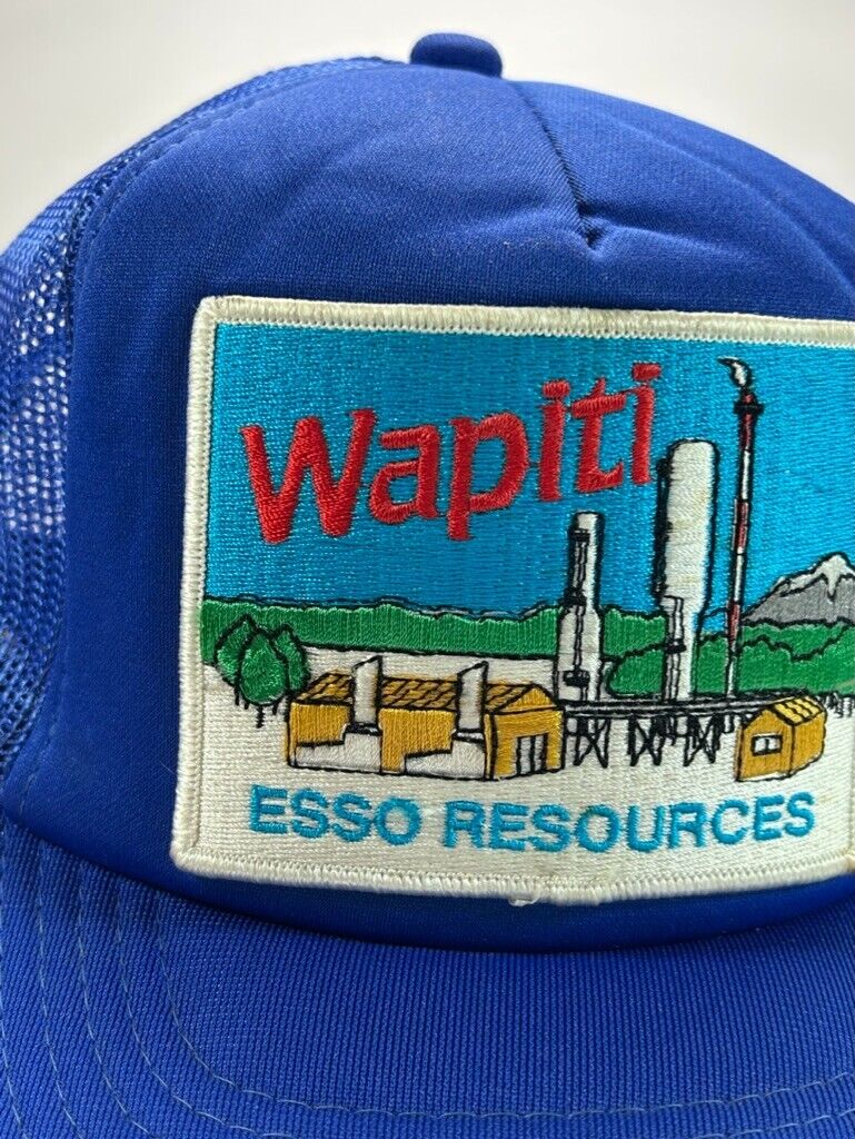 Vintage 90s Wapiti Embroidered Patch Destination Trucker Snapback Hat OSFA