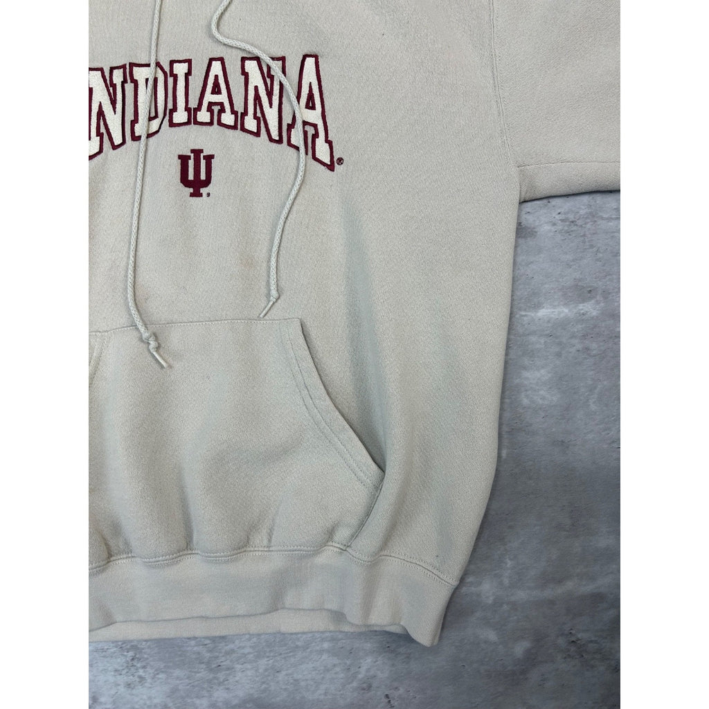 90s Indiana Hoosiers NCAA Embroidered Spellout Hooded Sweatshirt Sz Medium