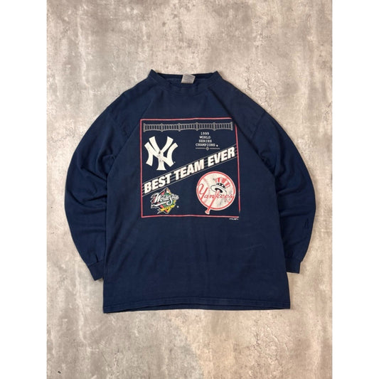 Vintage 1999 New York Yankees MLB World Series Champs Long Sleeve T-Shirt Large