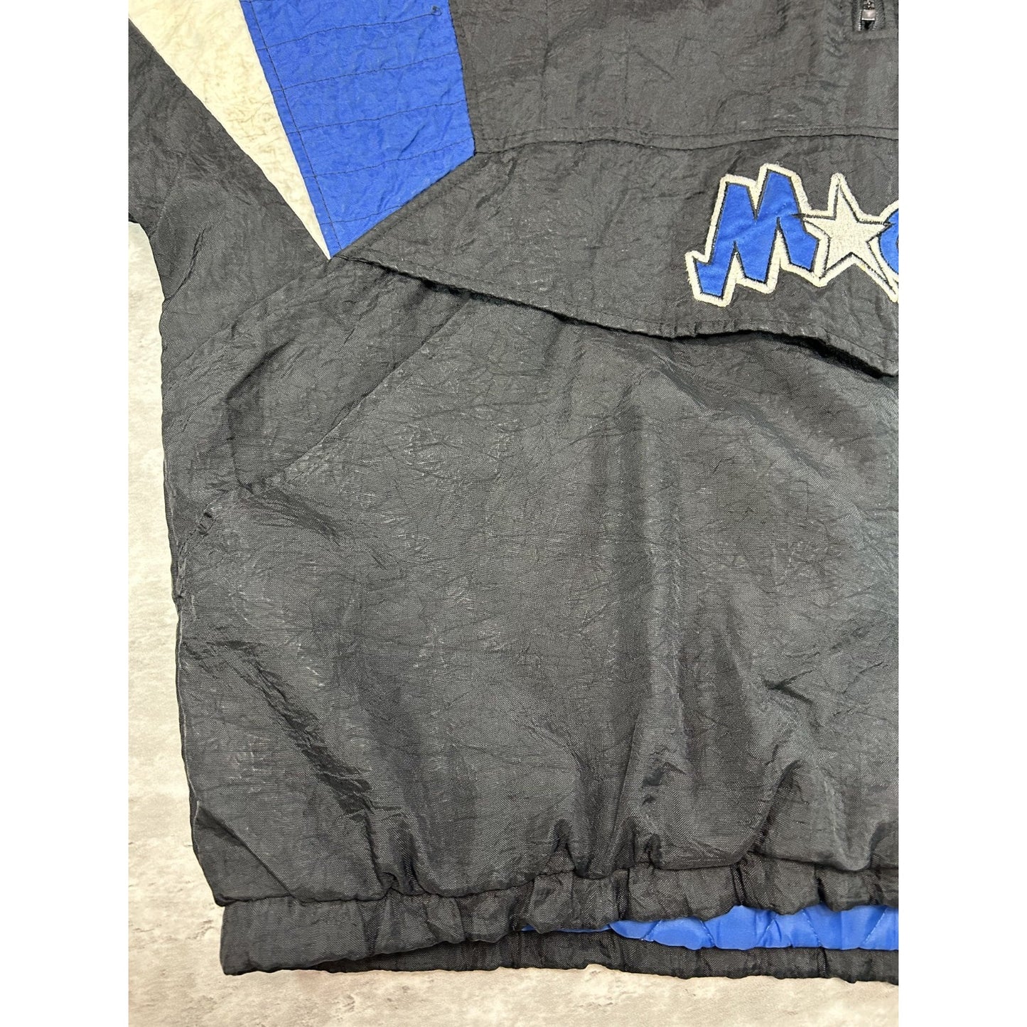 Vintage 90s Orlando Magic NBA Insulated Starter 1/2 Zip Pullover Jacket Sz Large