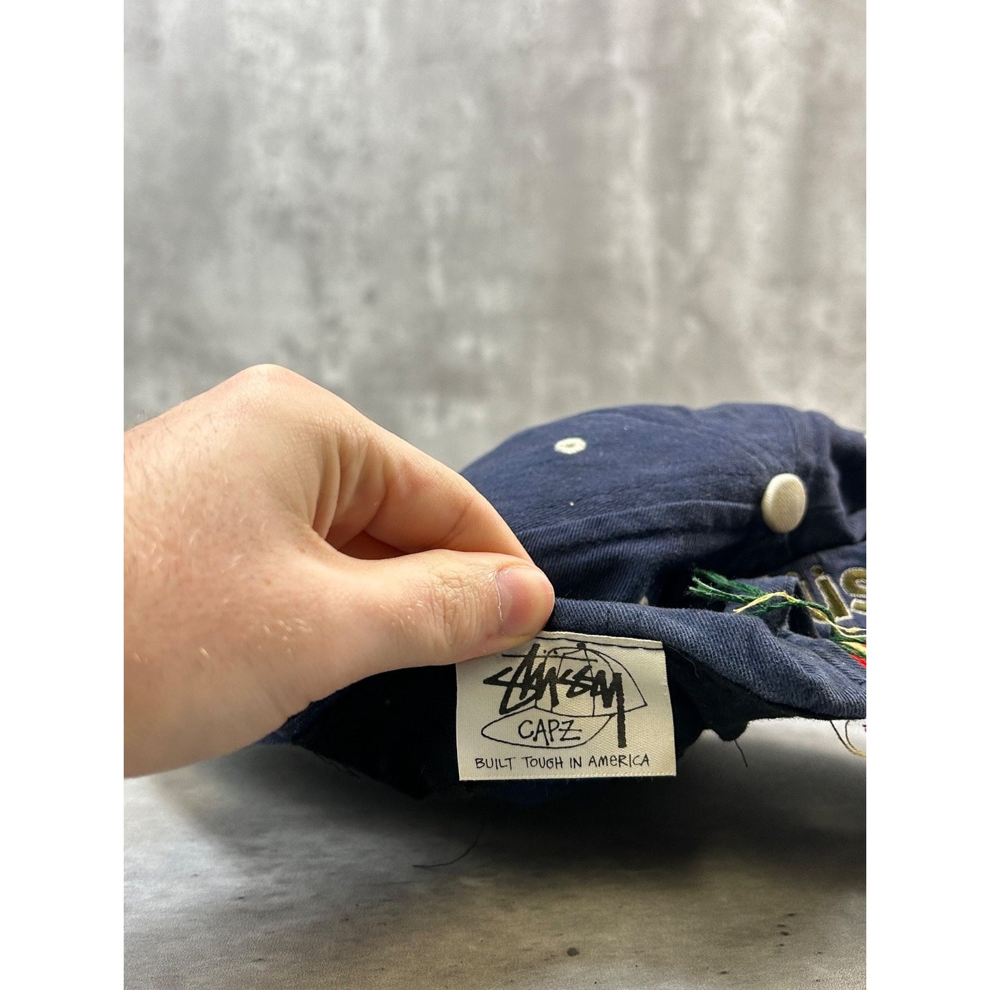 Vintage Stussy Embroidered Crown Graphic Snapback Hat OSFA