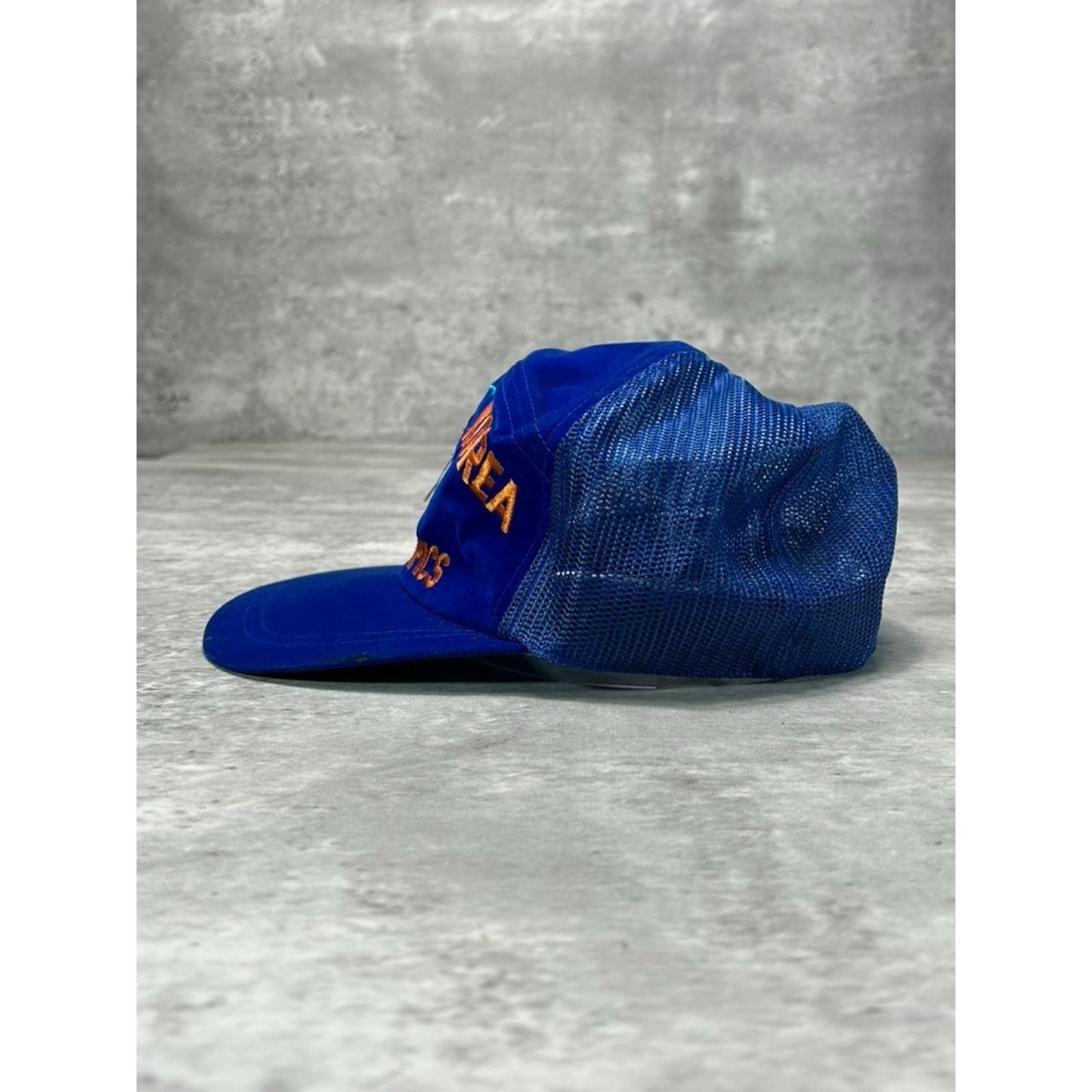 Vintage 1998 Korea Olympics Embroidered Logo Trucker Snapback Hat OSFA