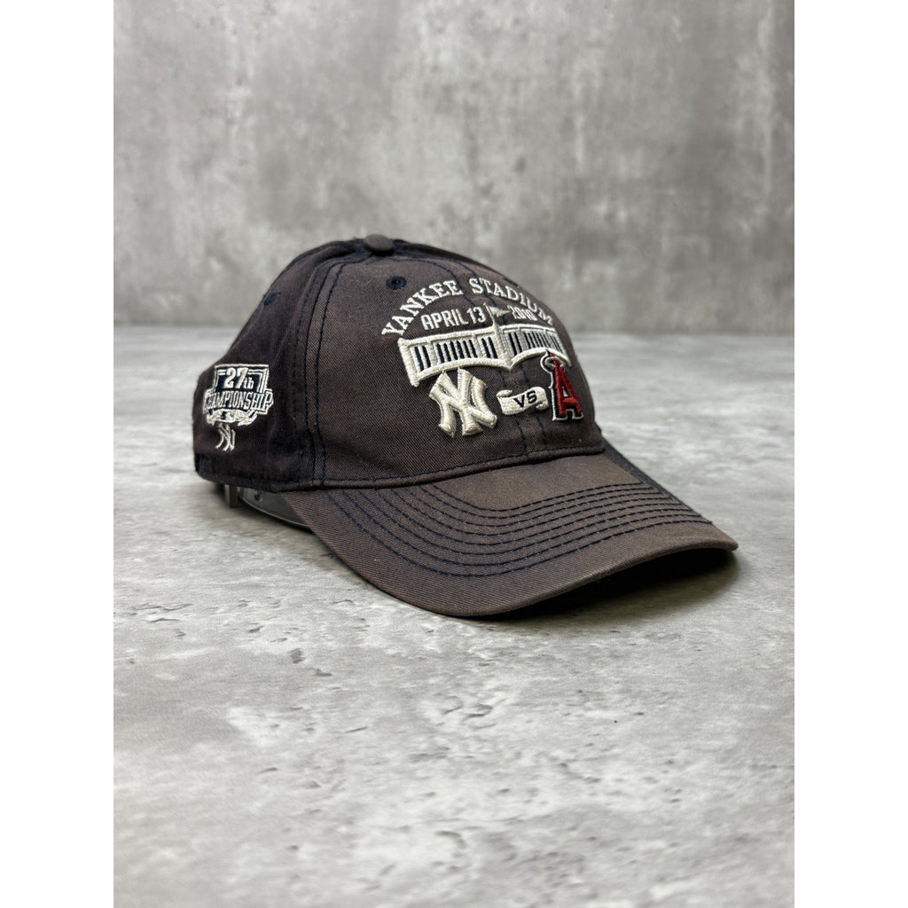 Vintage Yankees Vs Angels MLB Yankee Stadium Strapback Hat OSFA