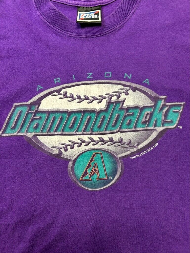 Vintage 1999 Arizona Diamondbacks MLB Graphic Spell Out T-Shirt Size Medium