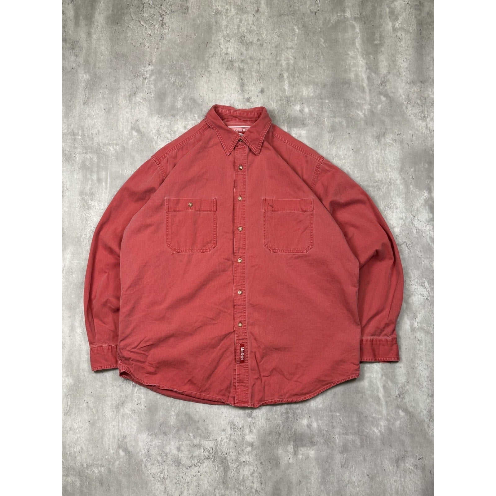 Vintage Marlboro Adventure Team Double Pocket Button Up Shirt Size Large