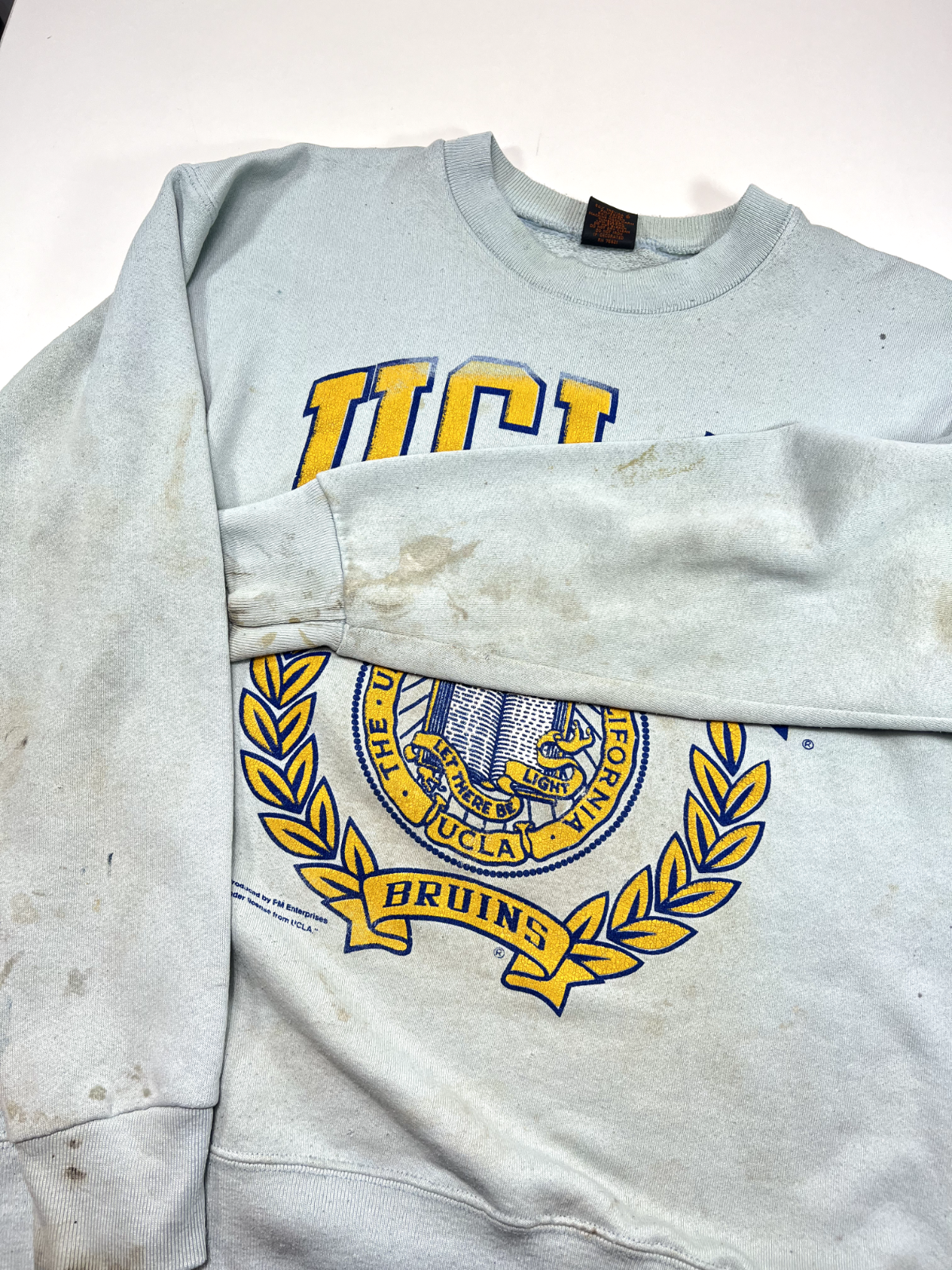 Vintage 80s/90s UCLA Bruins Collegiate Crest Front & Back Sweatshirt Size Large