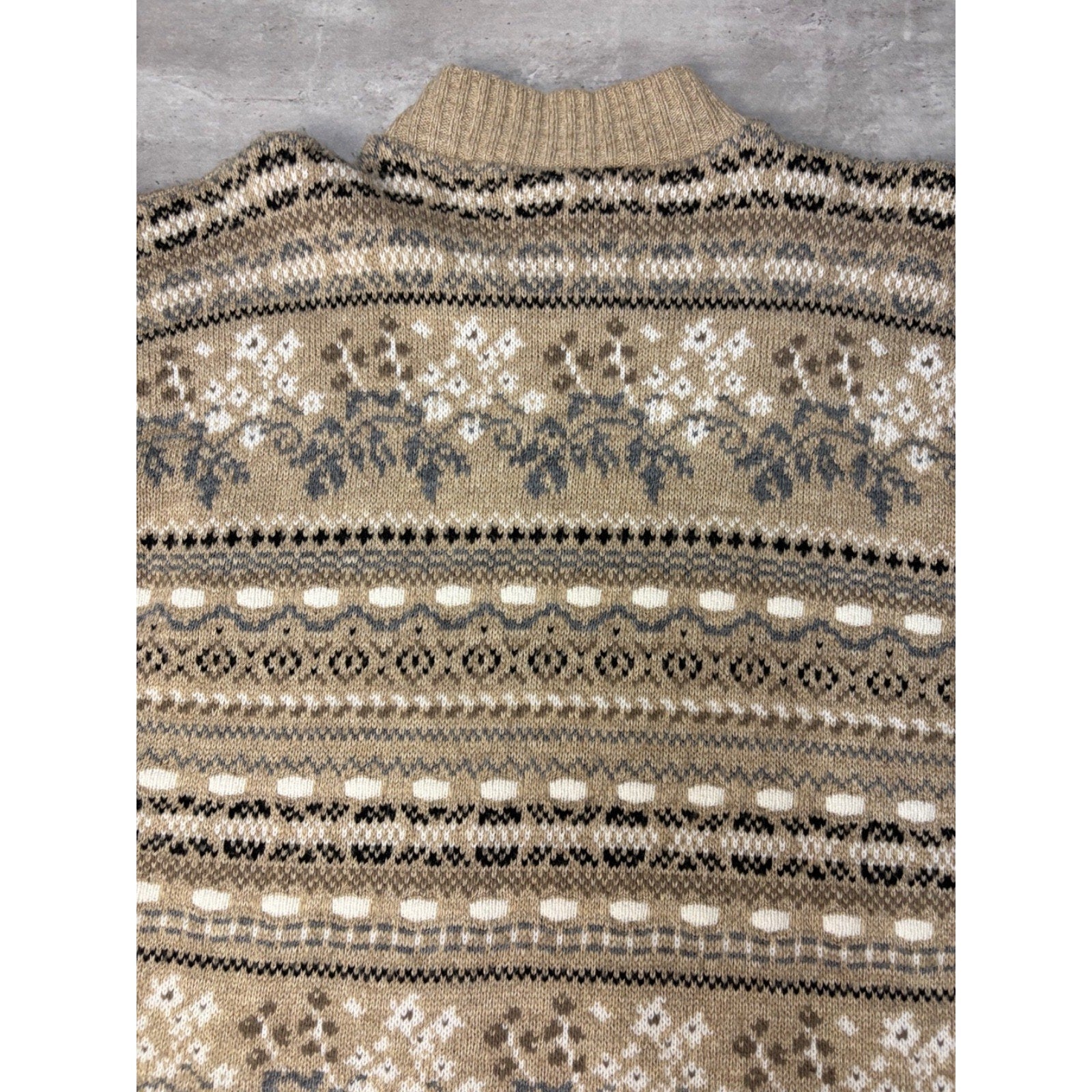 90s Bugle Boy For Her Abstract Striped Pullover Ribbed Knit Sweater Sz Womens L