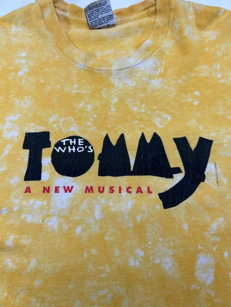 Vintage 1993 The Who's Tommy A New Musical Liquid Blue Music T-Shirt Size XL 90s