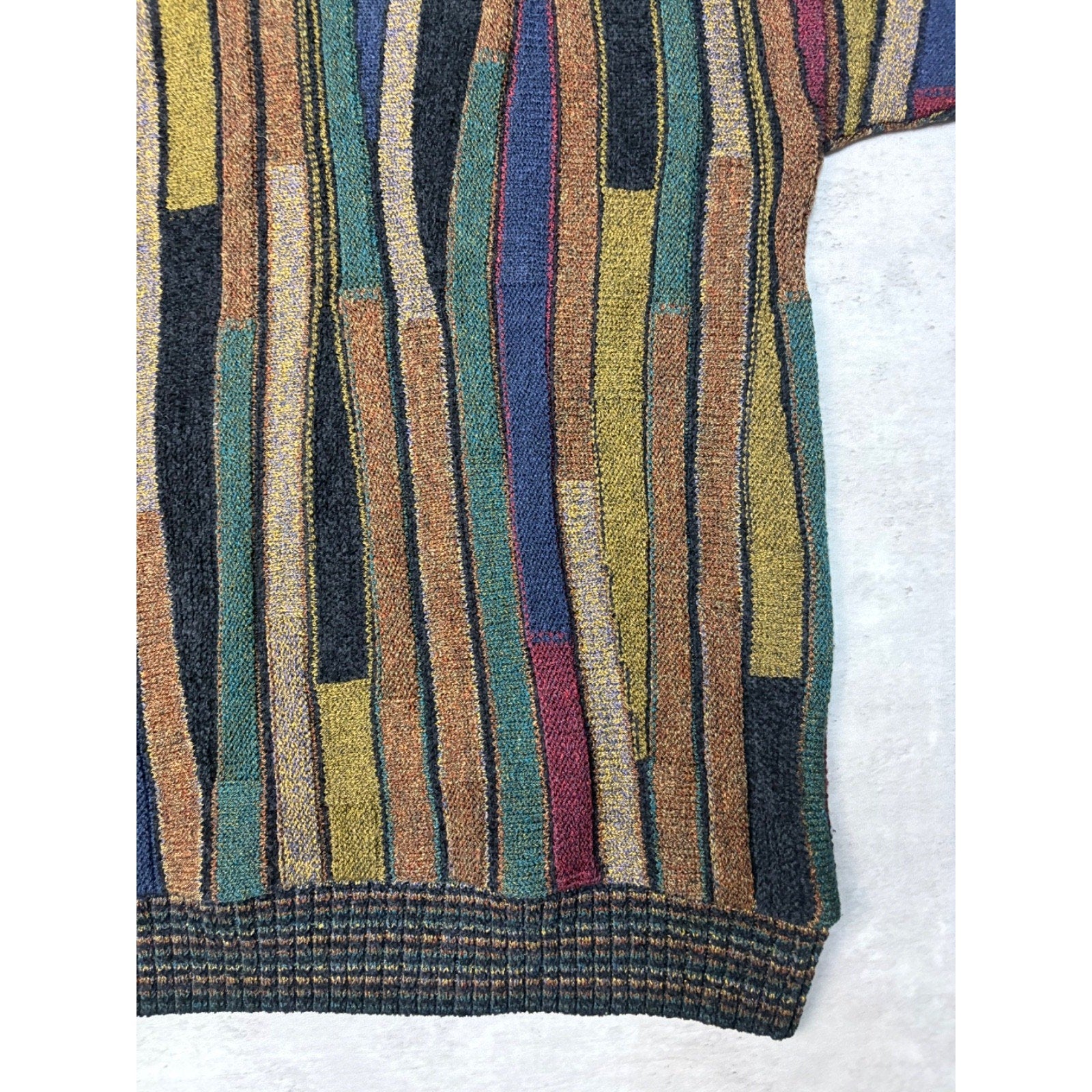 Vintage Protege Geometric Pattern Knit Sweater Size XL