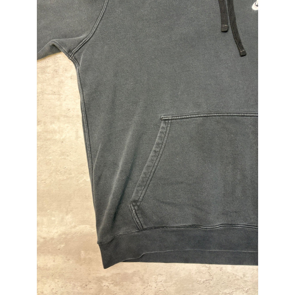 Nike Embroidered Swoosh Spellout Hooded Sweatshirt Size Large