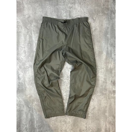 Vintage Y2K Nike Embroidered Spellout Earth Tone Nylon Track Pants Size Medium