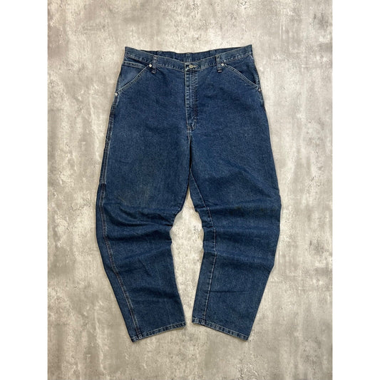 Vintage Wrangler Dark Wash Denim Workwear Carpenter Pants Size 39