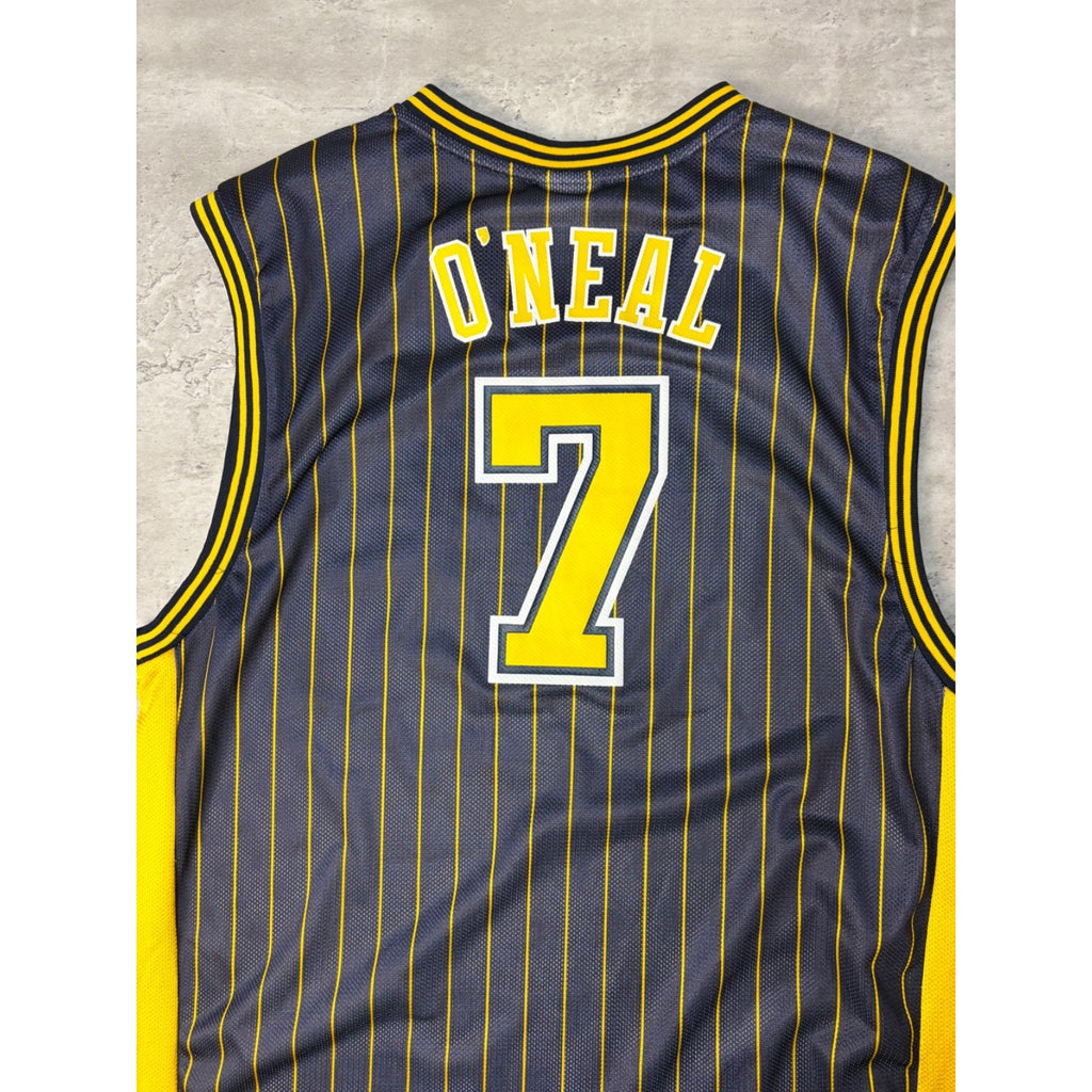 Vintage Shaquille O'Neal #7 Indiana Pacers NBA Reebok Basketball Jersey Sz Large