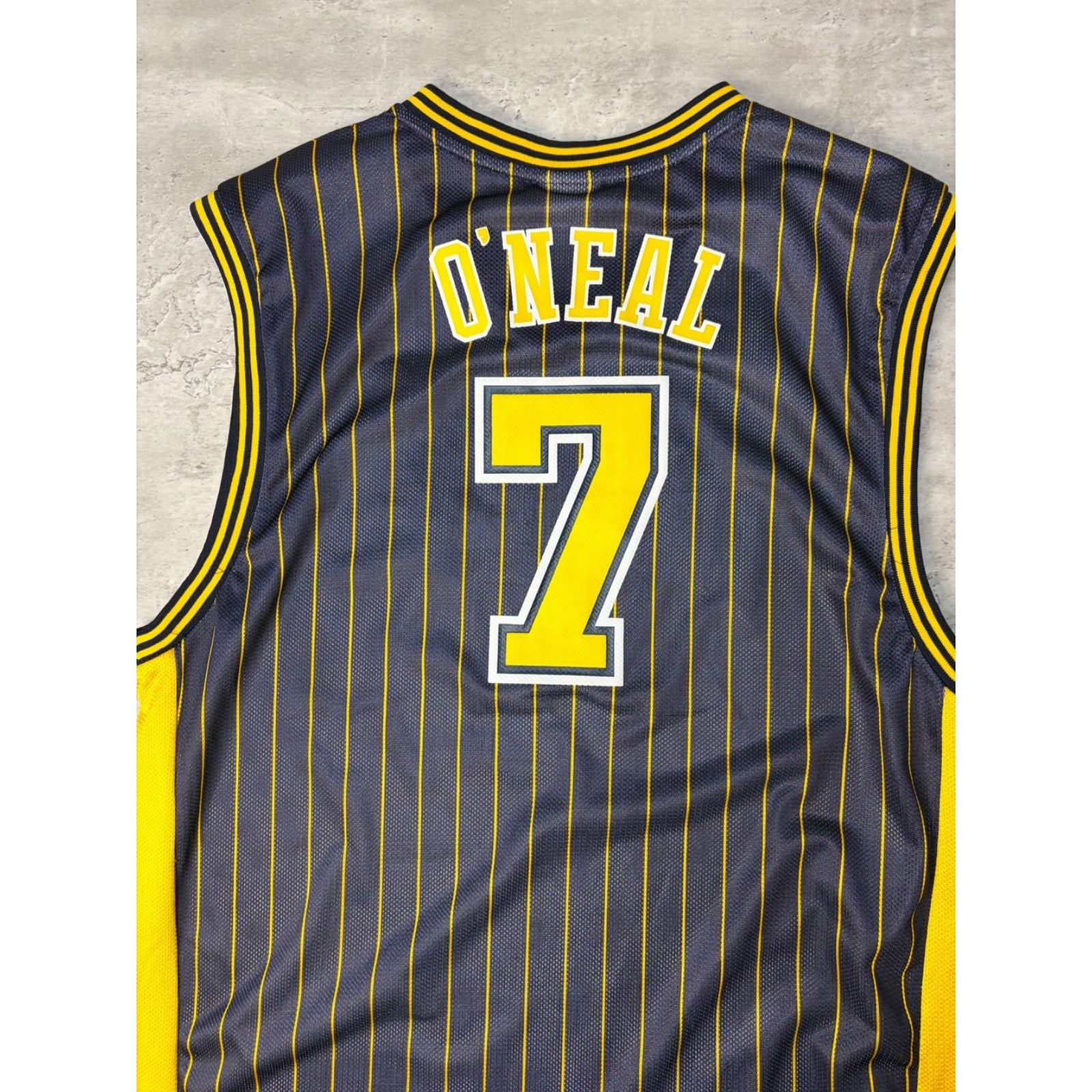 Vintage Shaquille O'Neal #7 Indiana Pacers NBA Reebok Basketball Jersey Sz Large