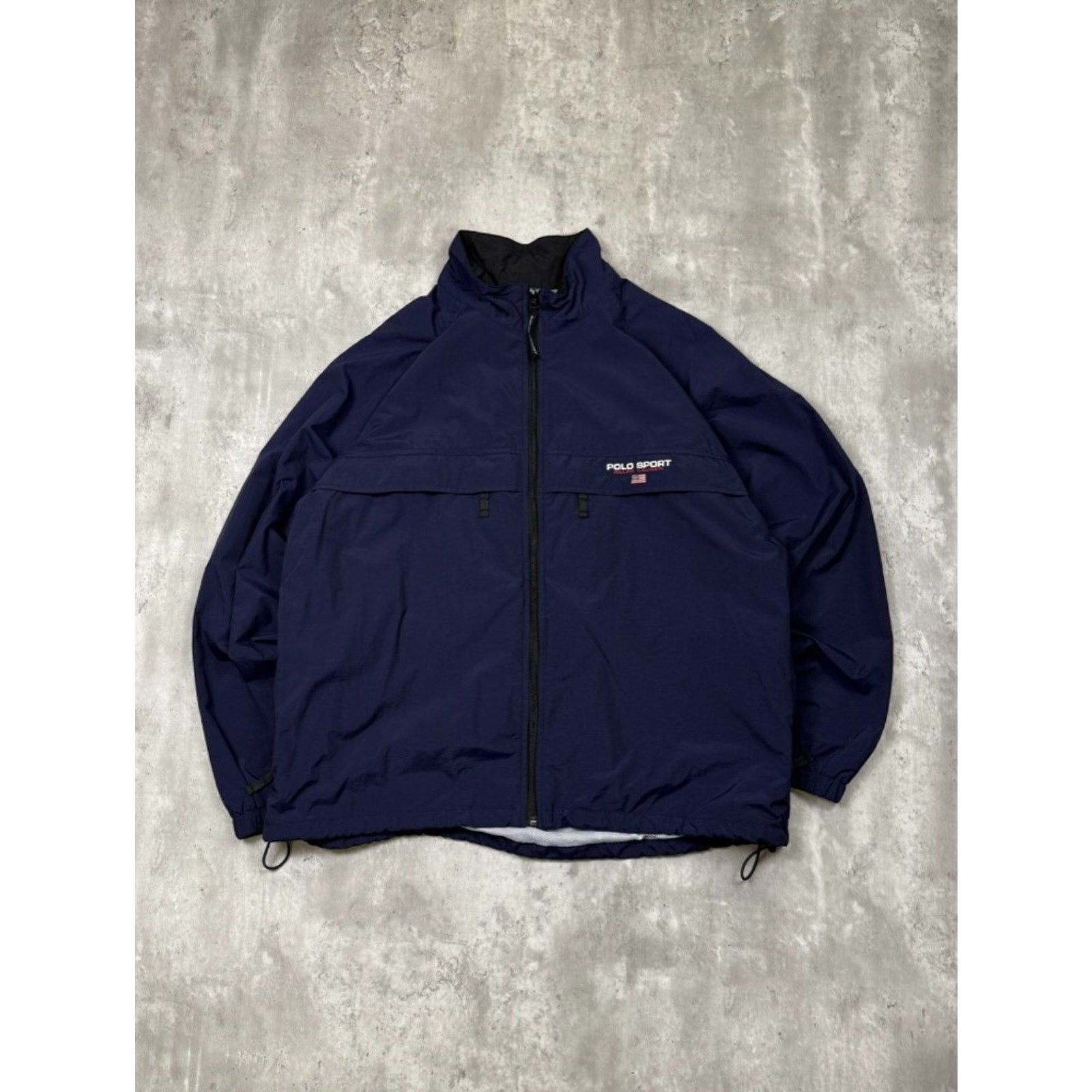 Vintage Polo Sport Ralph Lauren Full Zip Windbreaker Jacket Size Large